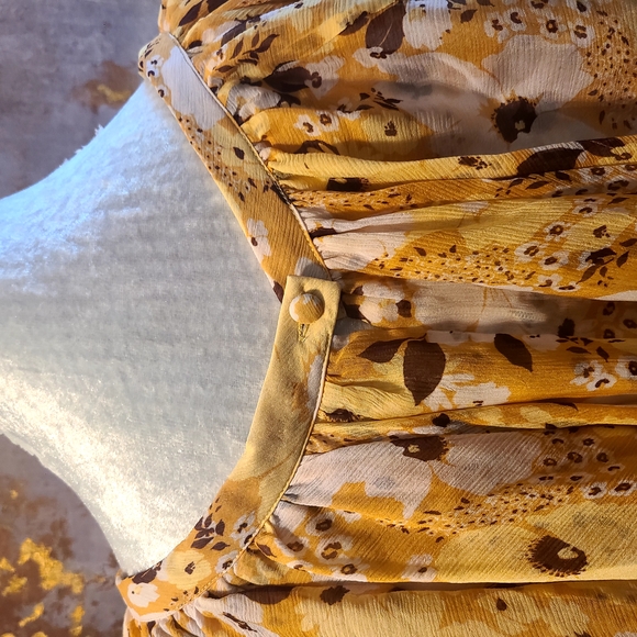 Joie Yellow Ruffled Crop Blouse - Picture 7 of 13